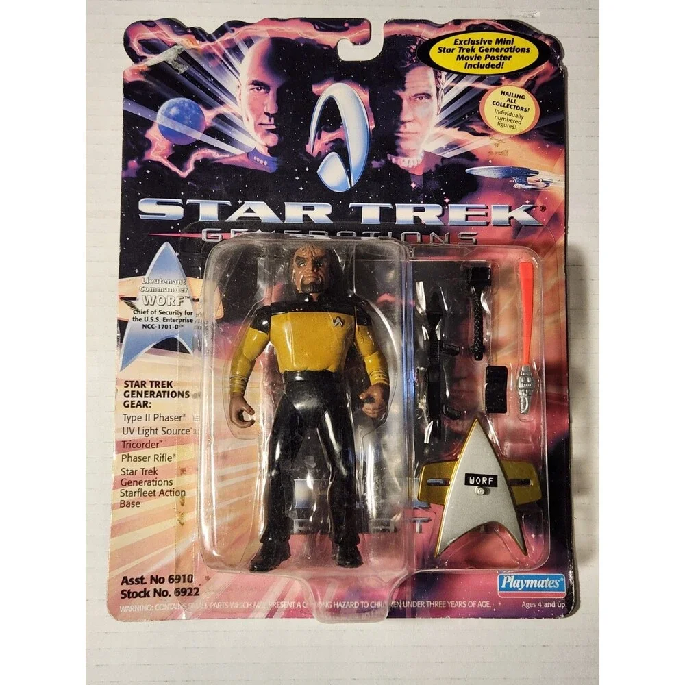 Vintage Star Trek Playmates Action Figures Lot of 3 Sealed 1994–1996